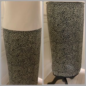 Ann Taylor Silk Leaf Print Midi Skirt